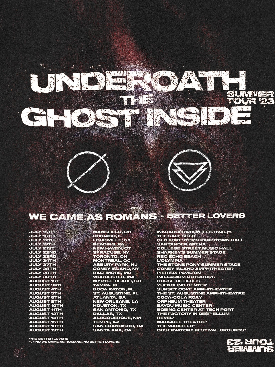 Underoath The Ghost Inside Summer Tour