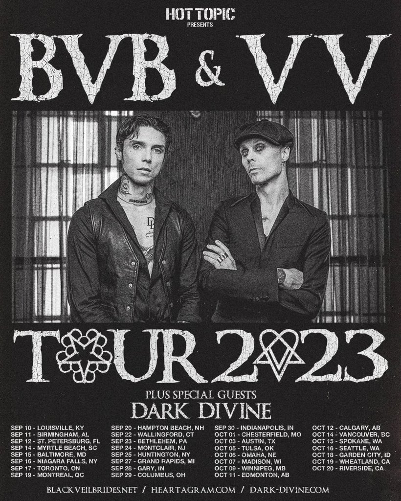 Black Veil Brides Ville Valo Tour Admat
