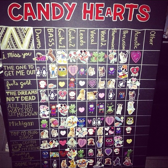 Candy Hearts progress board