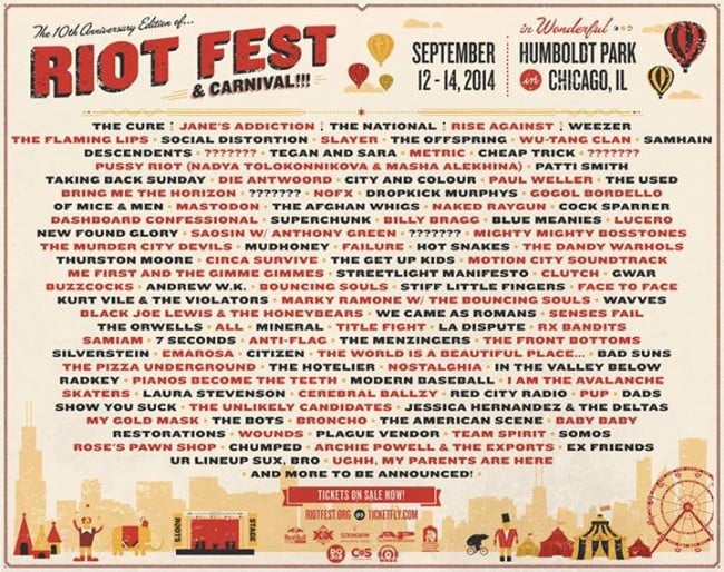 Riot Fest announces Chicago and Denver lineups idobi Network