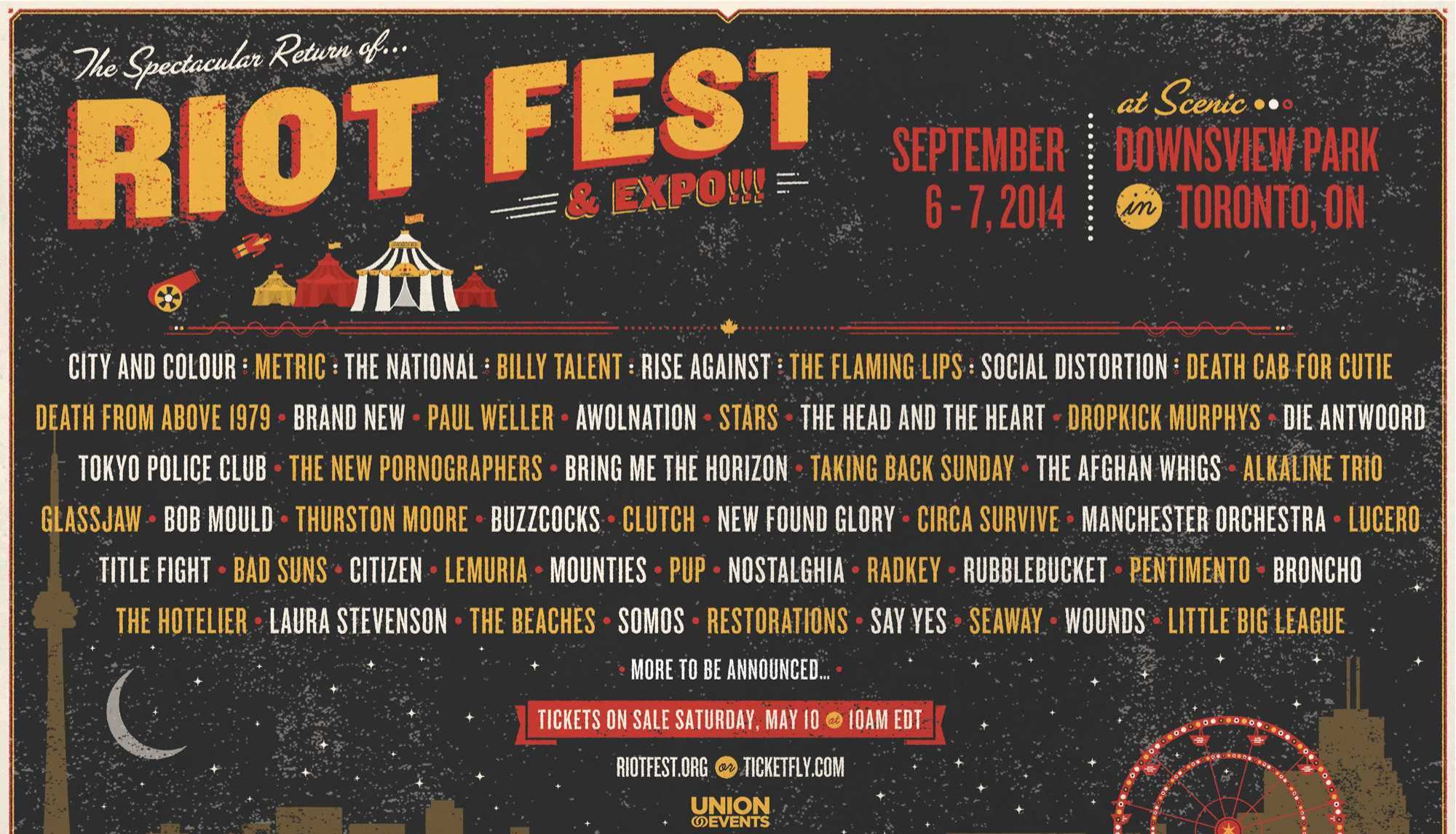 Riot Fest Toronto lineup announced idobi Network