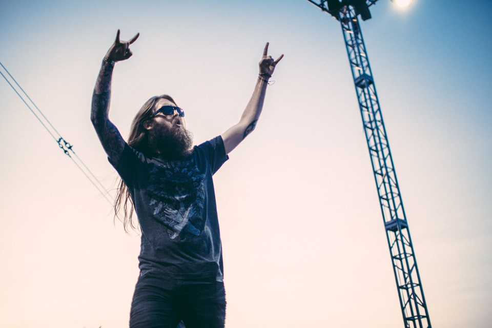 Jonathon Davis of Korn performs with Asking Alexandria