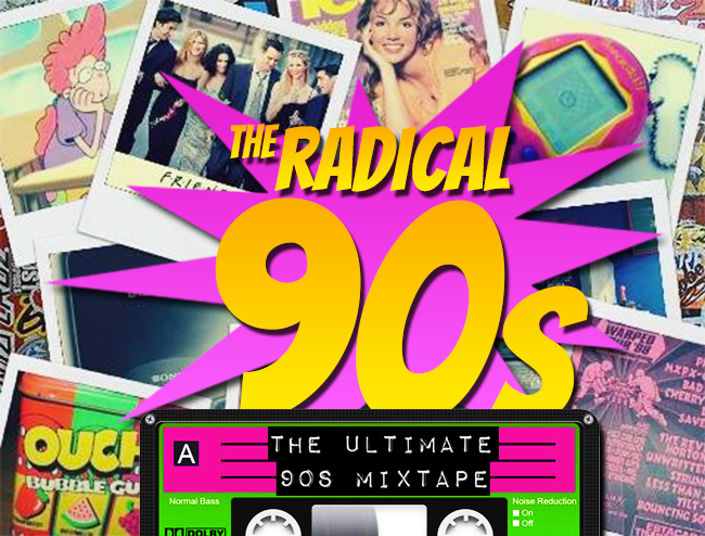 The Radical 90s: Ultimate Mixtape Graphic