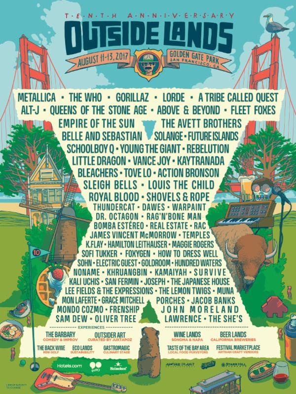 Outside Lands Line Up 2025 Cyndi Rebecca