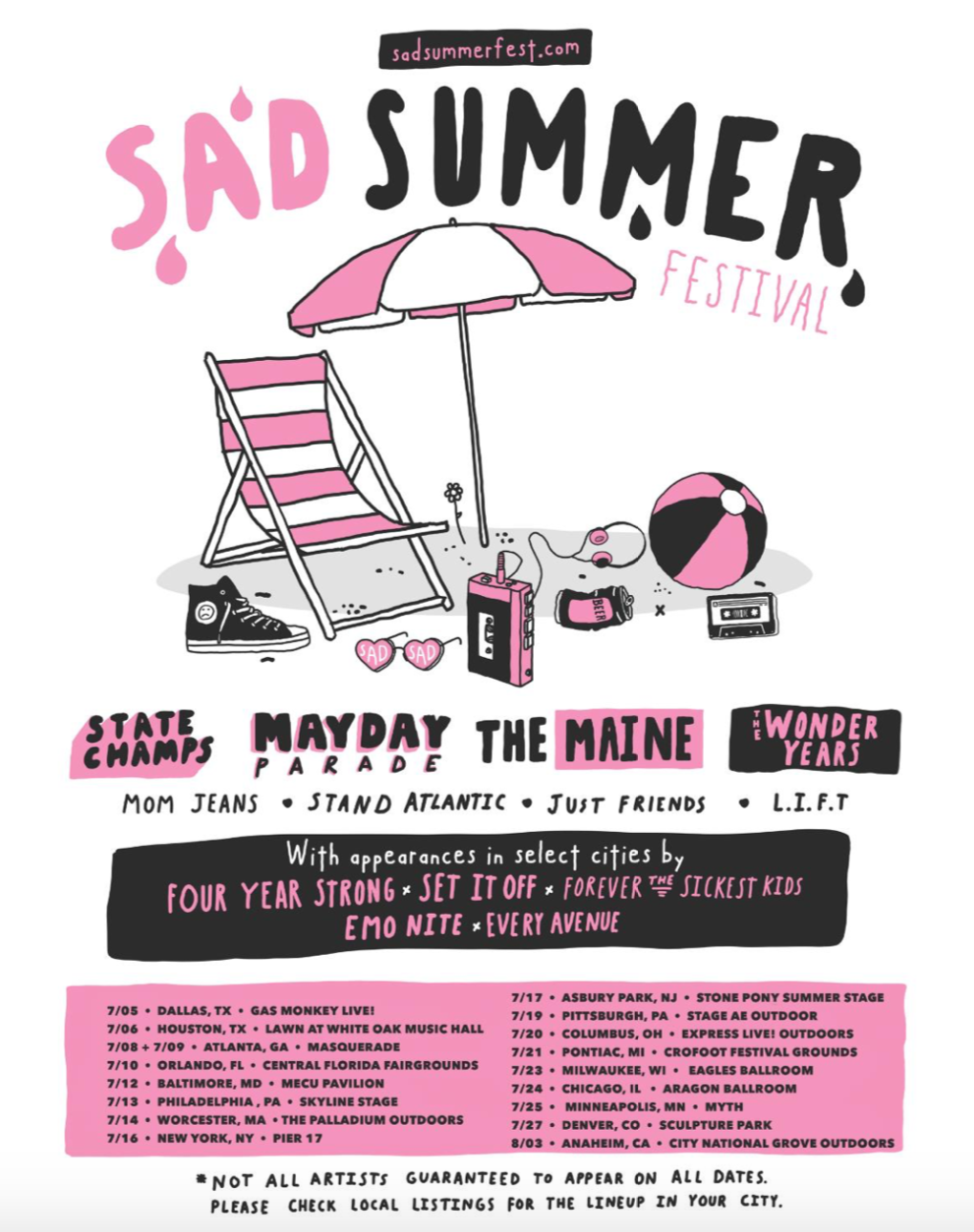 The Sad Summer Festival Lineup is Here to Make All Your Tour Dreams