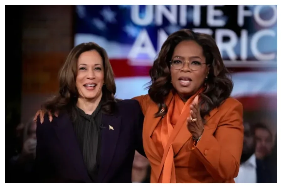 Kamala Harris and Oprah Winfrey